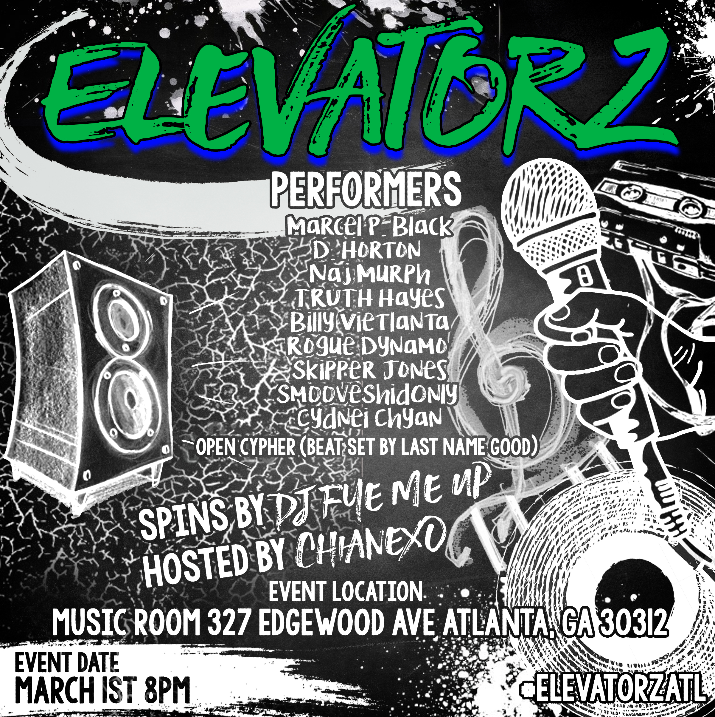 Elevatorz Concert Series: Feat. Marcel P. Black, D. Horton, Naj Murph & More
